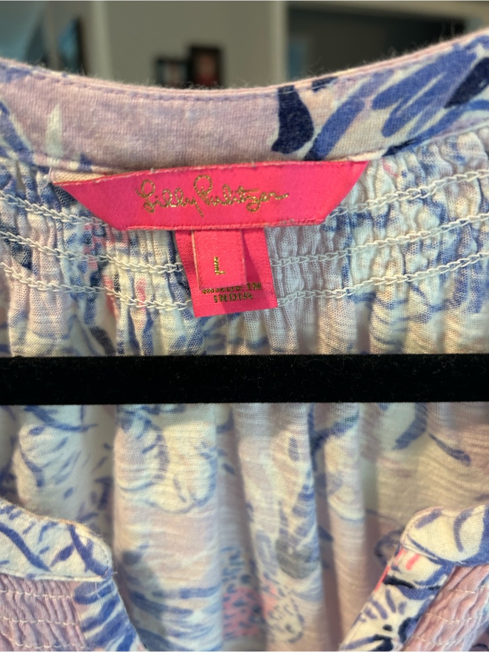 Lilly Pulitzer Essie top Lilac Trunks in the Air - Picture 7 of 9